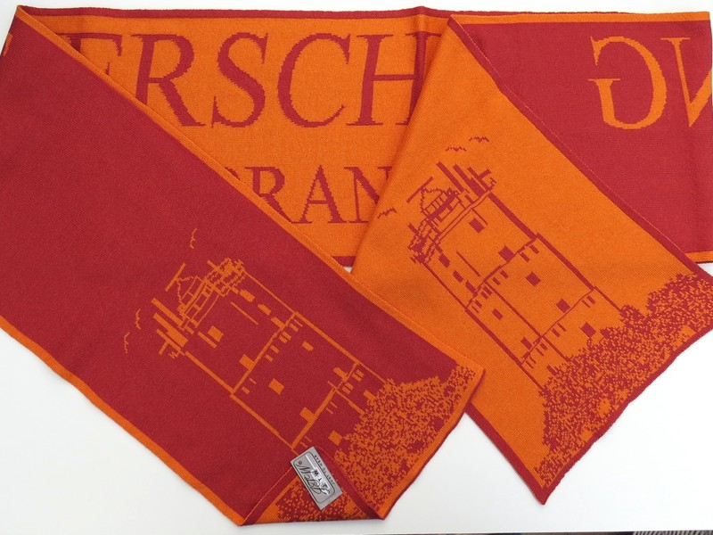 Sjaal-Terschelling-Brandaris-Oranje-Roodbruin