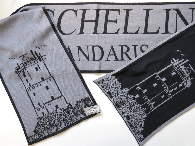 Sjaal-terschelling-brandaris-grijs-zwart